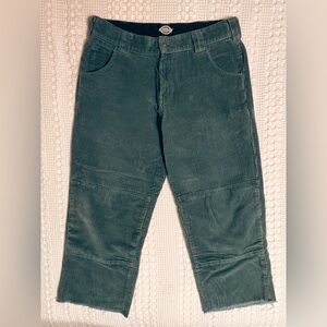Dickies Skateboarding Green Corduroy Pants - double knee 33/27 - pro crop